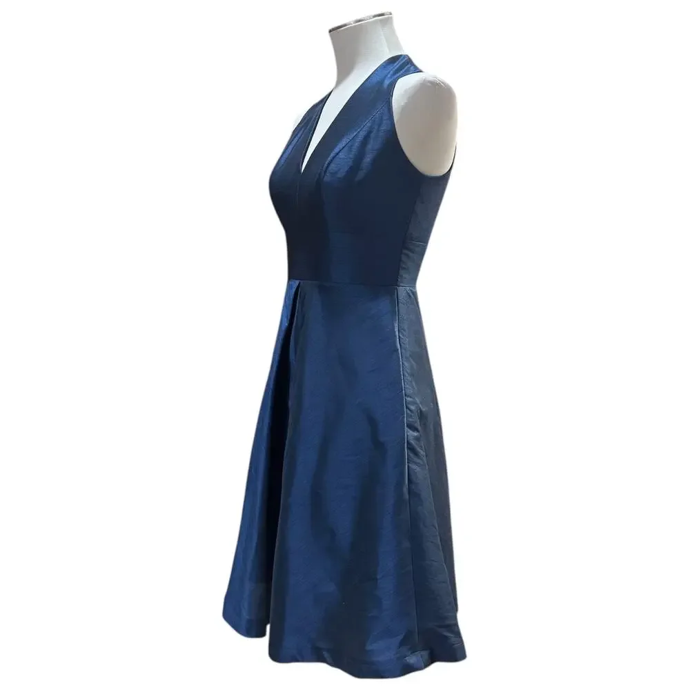 Alfred Sung Sleeveless V-Neck Mini Dress Midnight Blue 6